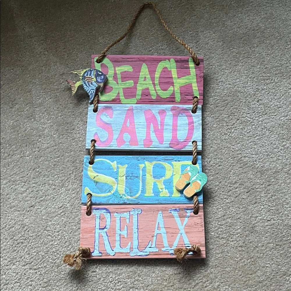Colorful Beach-Themed Wall Hanging Decor